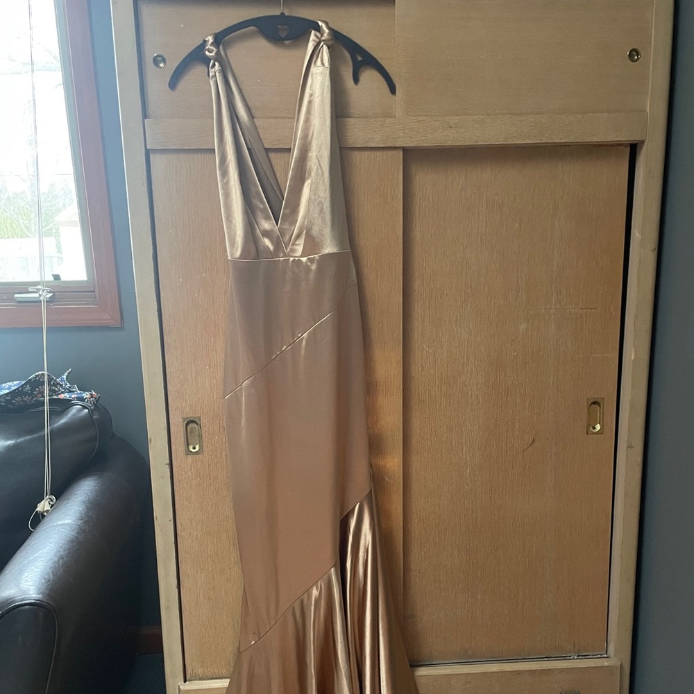 Gold Ballgown Cocktail Mermaid Style Dress